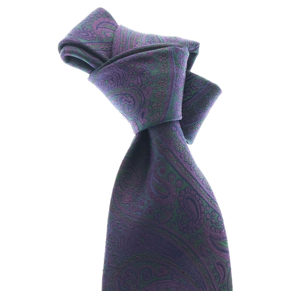 ETRO (エトロ) ペイズリー柄 シルク ネクタイ パープル - メルカリ