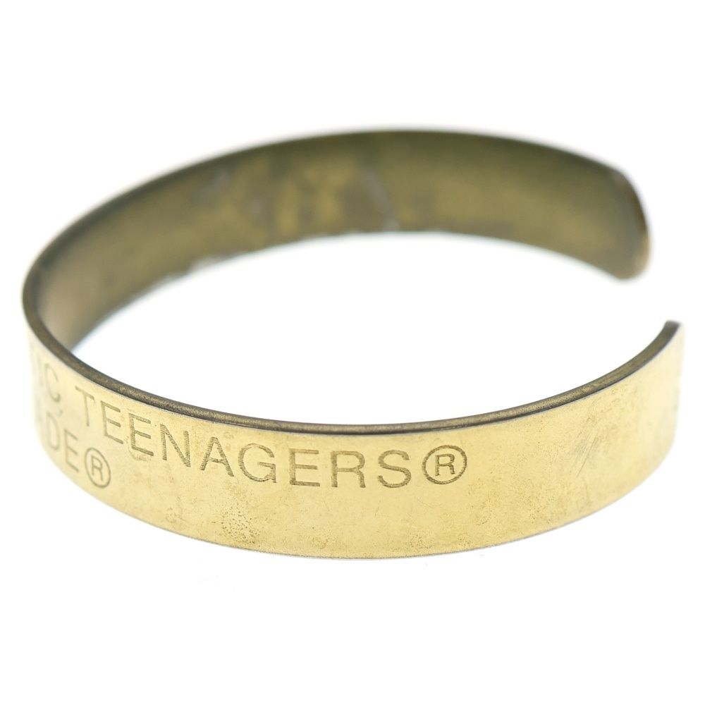 【美品】human made bangle gold HUMAN MADE (ヒューマンメイド) BANGLE ロゴデザイン刻印 バングル