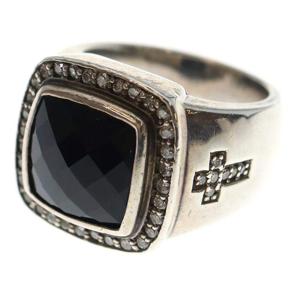 Justin Davis ジャスティンデイヴィス M TS ダイヤモンドトップ リング シルバー ブラック SRJ 152