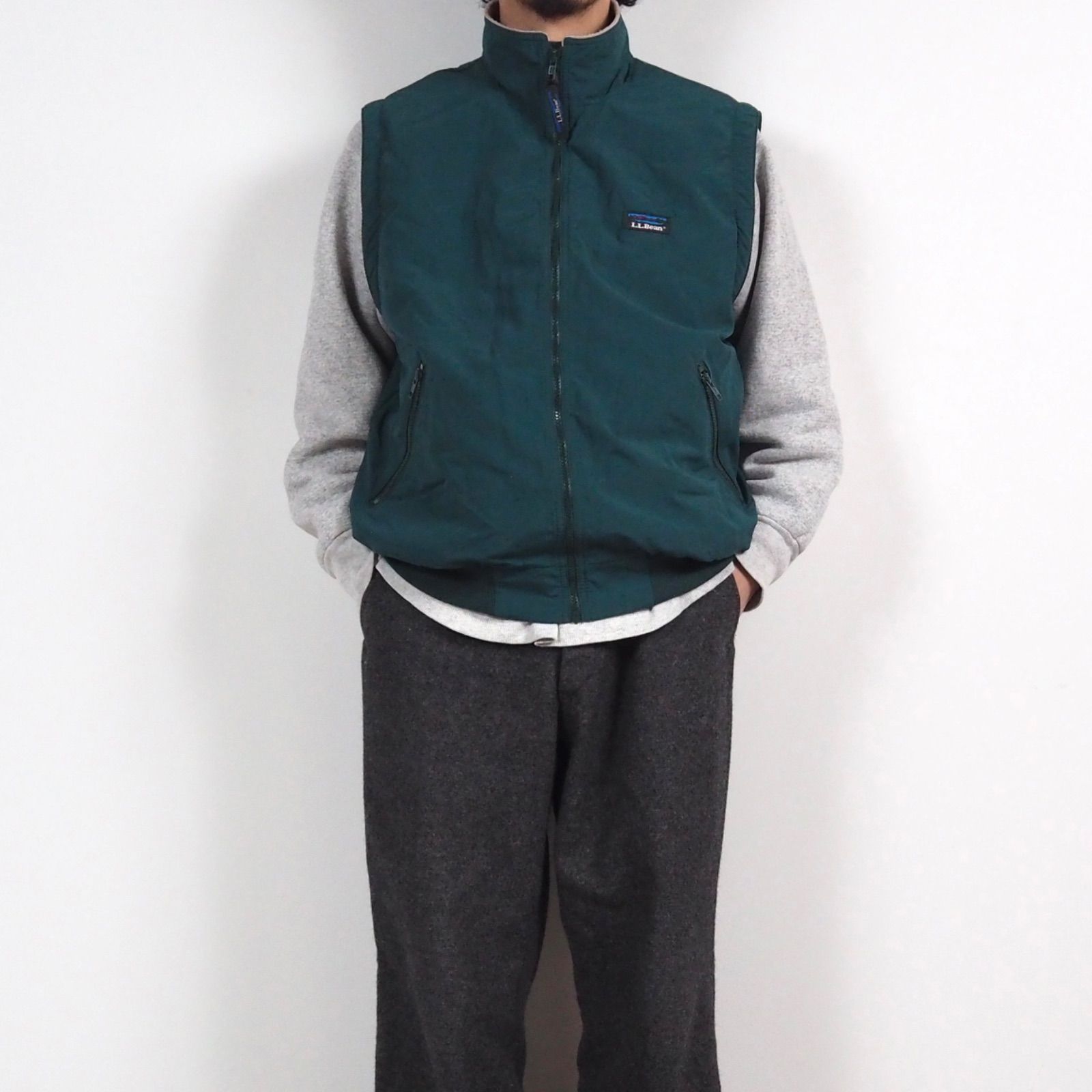 MINT L.L.Bean warm up vest L green 90’s LLビーン ウォームアップ ベスト