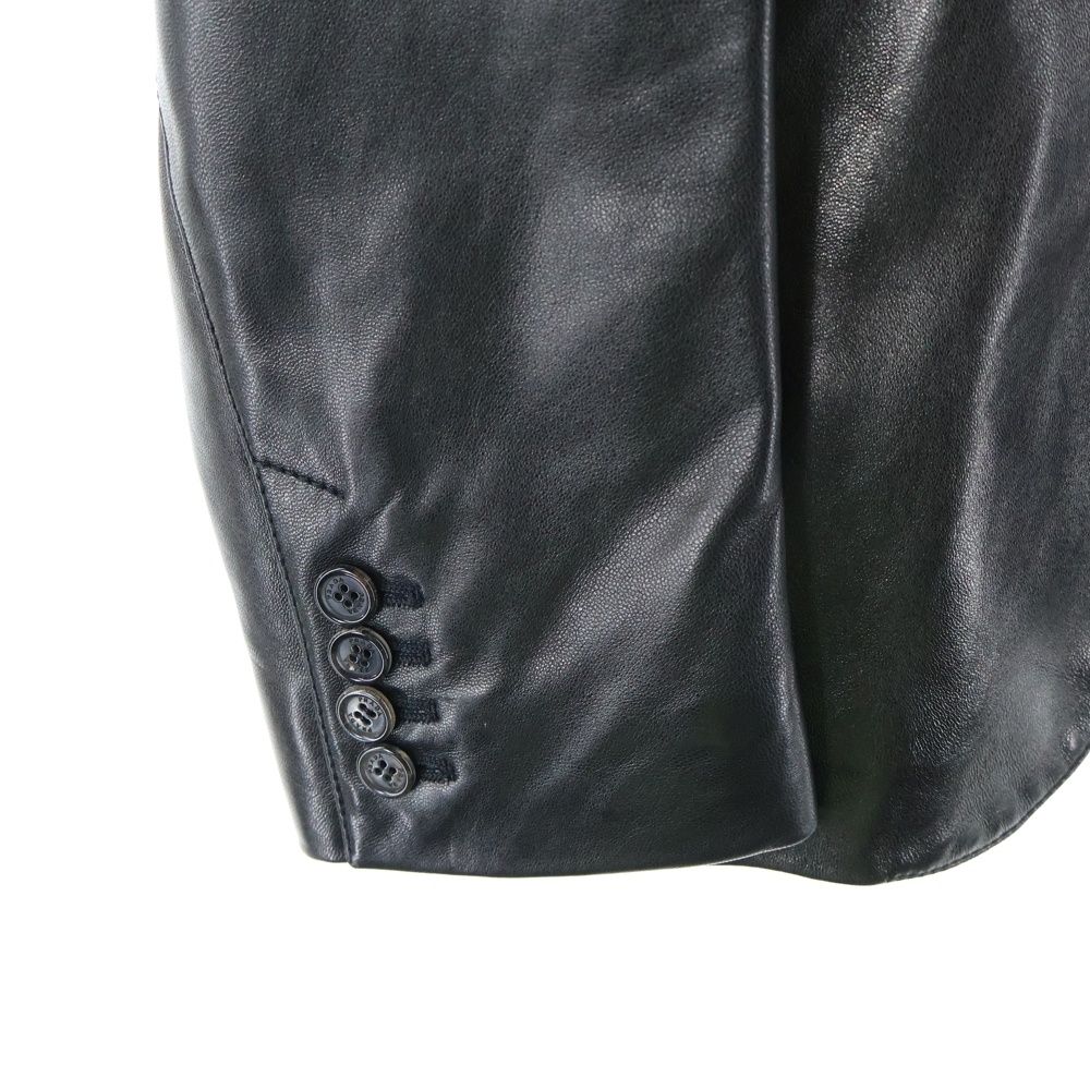 PRADA (プラダ) 3B レザー シングルテーラードジャケット ブラック