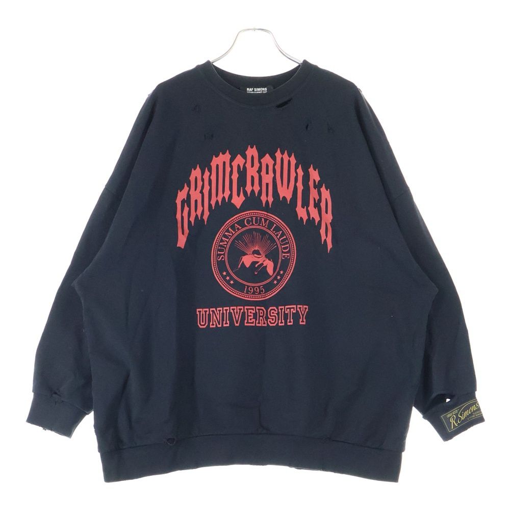 RAF SIMONS (ラフシモンズ) 22SS DESTROYED CREWNECK デストロイ