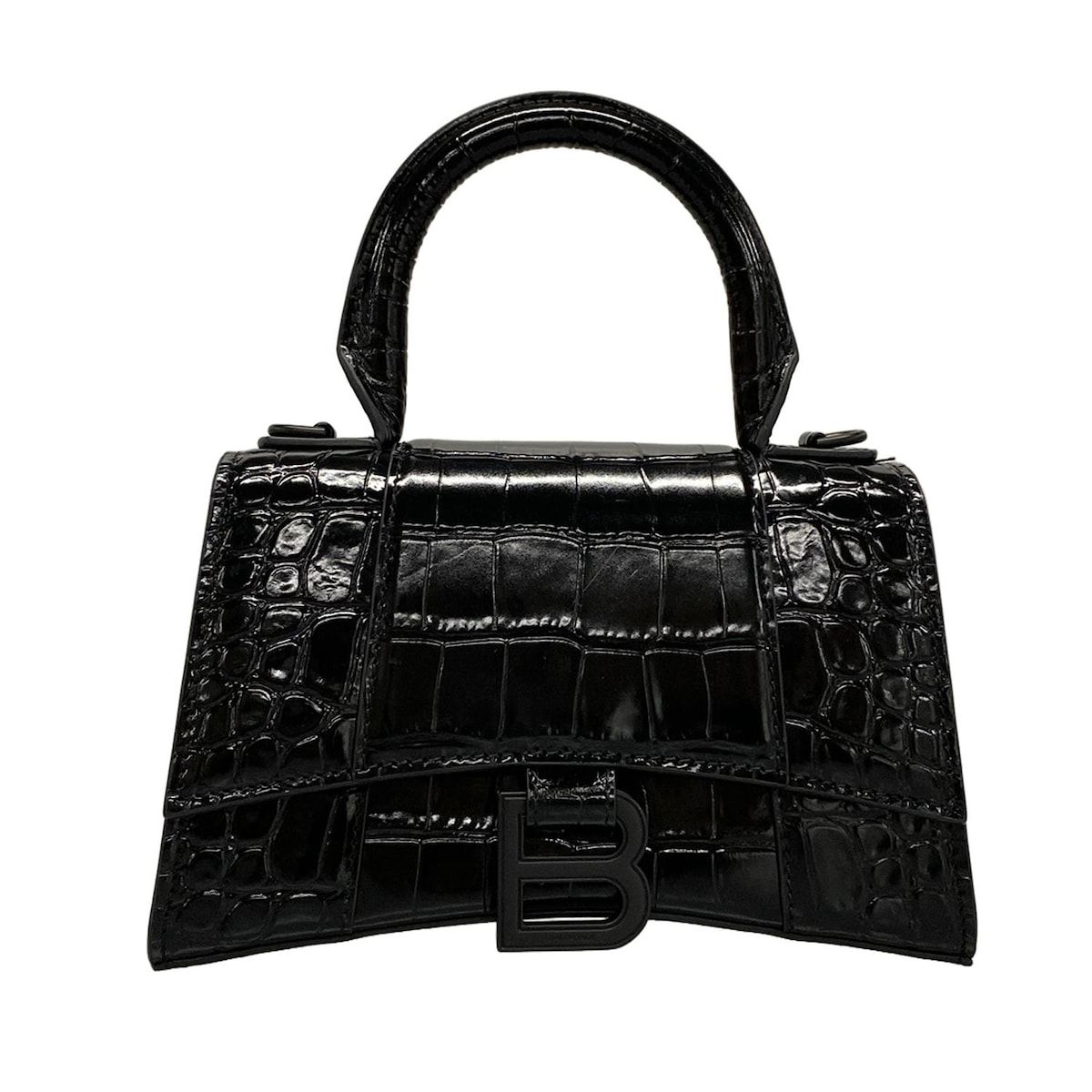 バレンシアガ ☘ エース ☘ ハンドバッグ ☘ ナイロン×レザー ☘ ブラック BALENCIAGA(バレンシアガ) ハンドバッグ アワーグラス XS 592833 黒 型