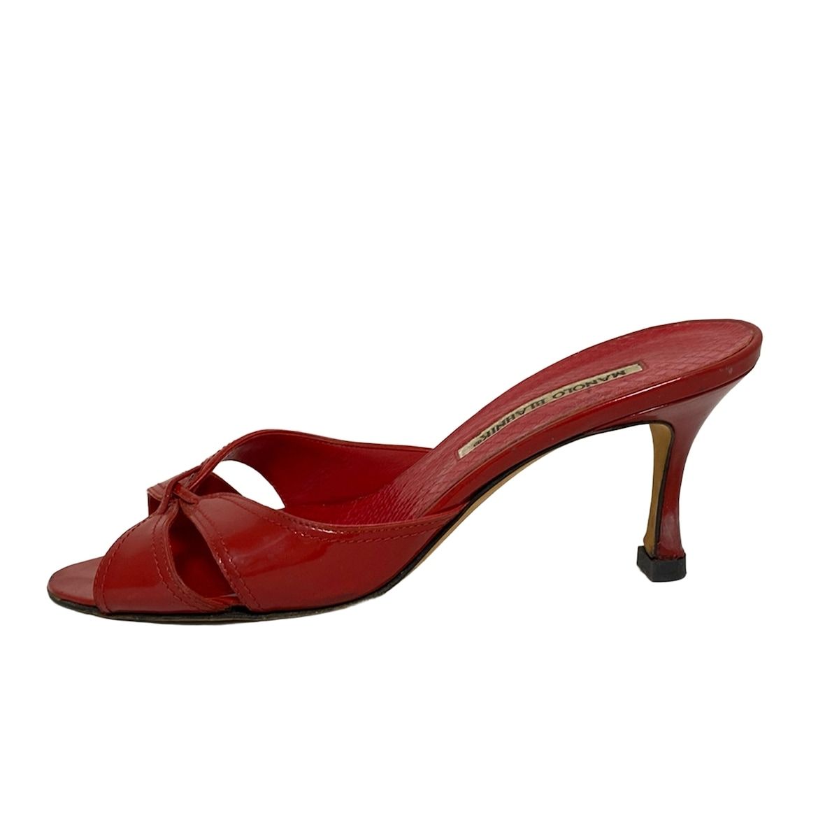 MANOLO BLAHNIK(マノロブラニク) ミュール 38 レディース - レッド