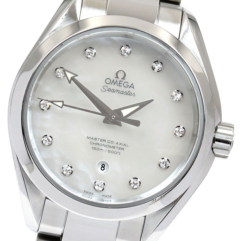 オメガ OMEGA 231.10.34.20.55.002 シーマスター アクアテラ150 M 12 Pダイヤ 自動巻き レディース保証書付き_919668