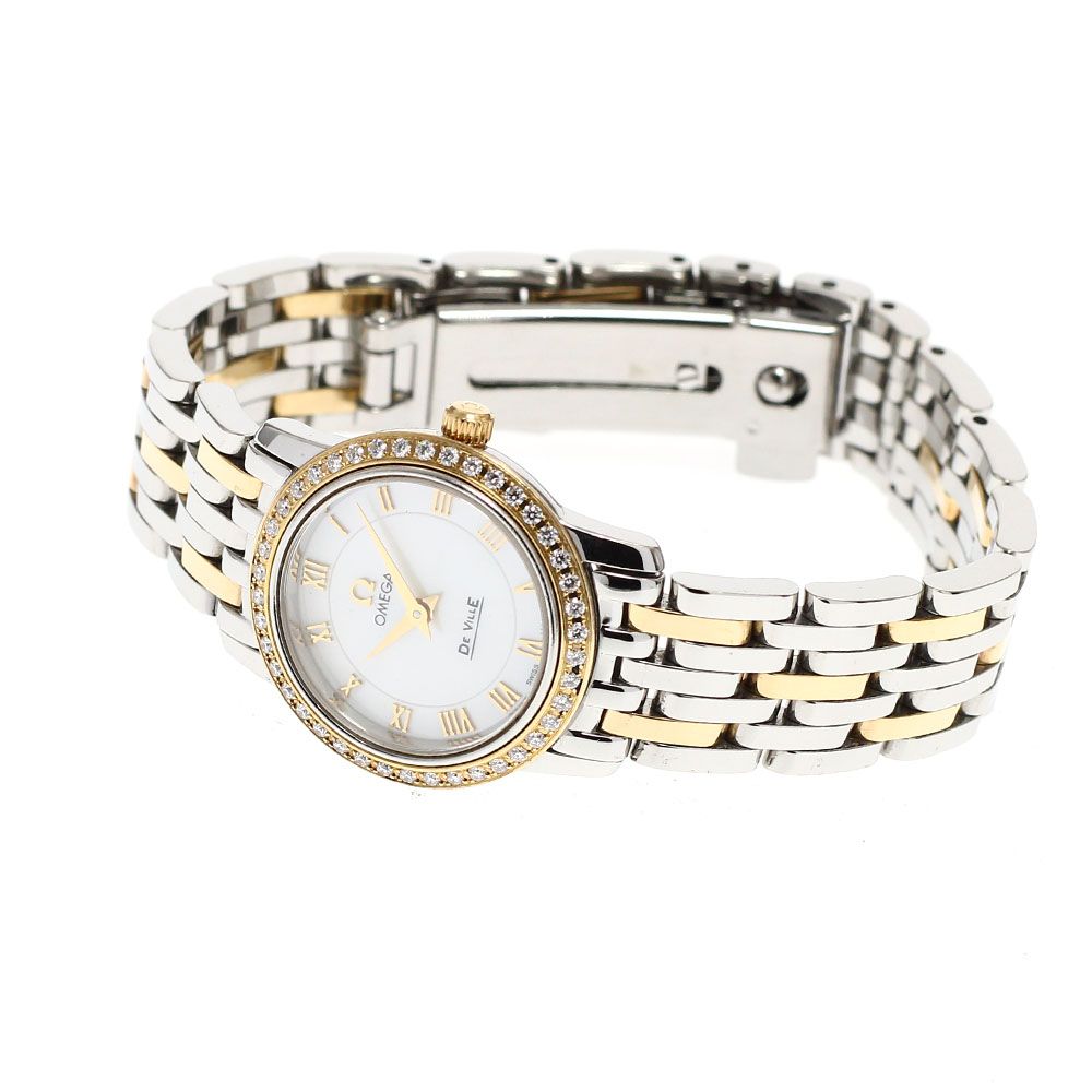 オメガ OMEGA 4375.71 デビル プレステージ ダイヤベゼル クォーツ レディース_919452