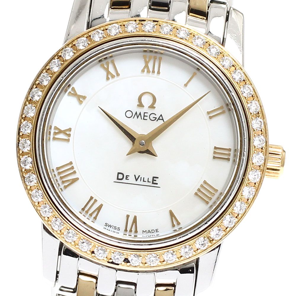 オメガ OMEGA 4375 71 デビル プレステージ ダイヤベゼル クォーツ レディース_919452