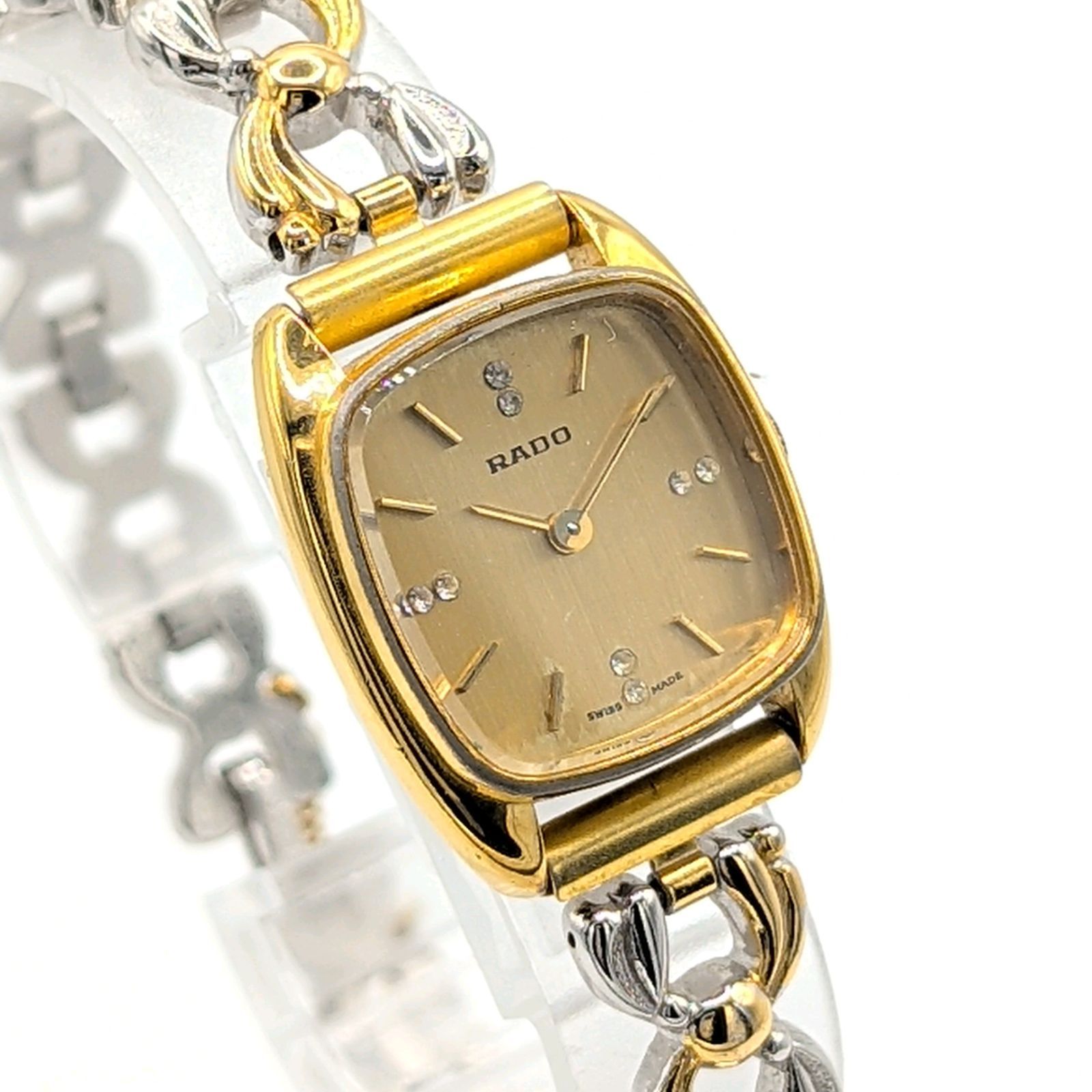 RADO 332.7871.2 Watch Automatic Ladies G Square 8 P Dia Y 2 K 00 S ラドー フローレンス 時計 自動巻き レディース ゴールド スクエア Pダイヤ ゴールド文字盤 ヴィンテージ 不動品