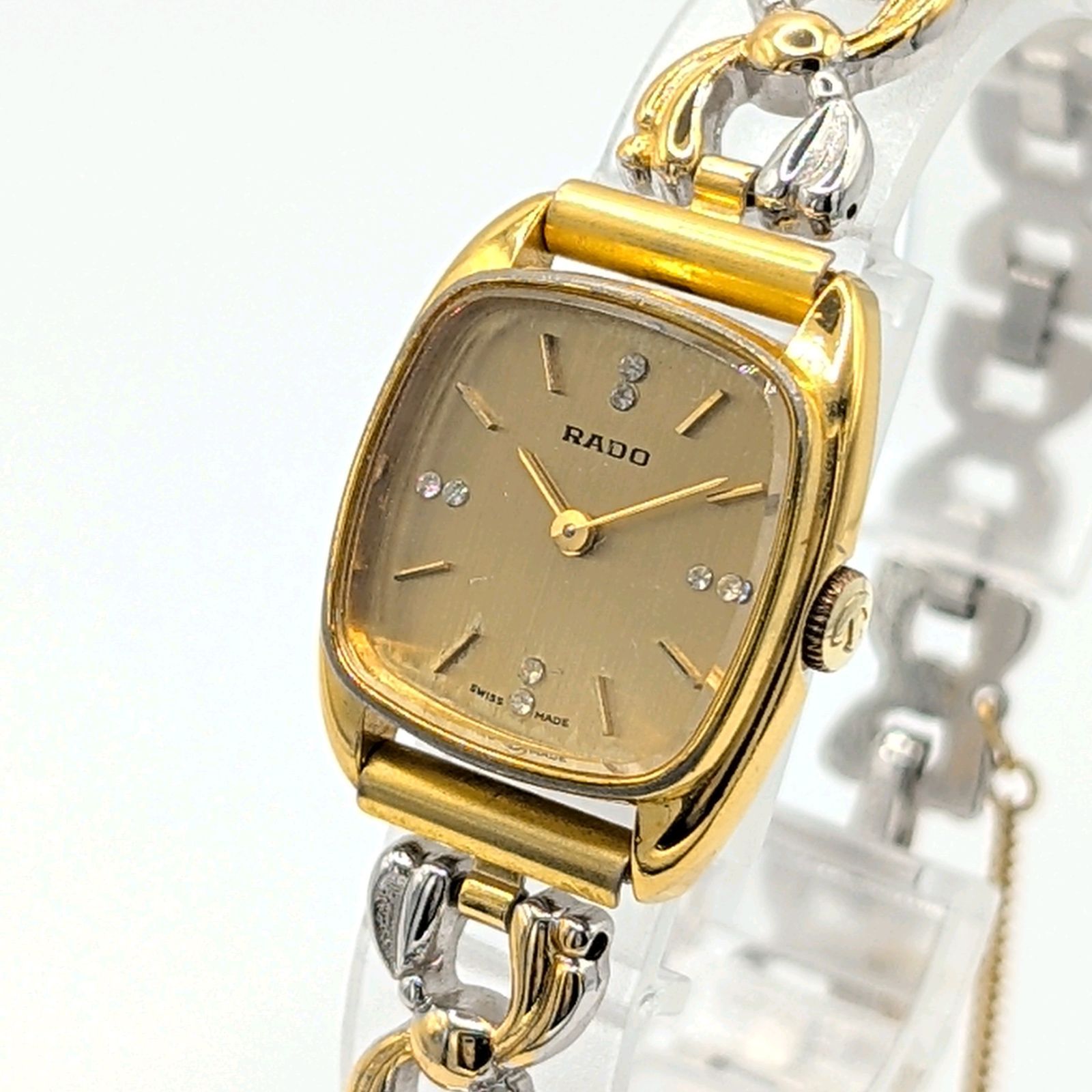 RADO 332.7871.2 Watch Automatic Ladies Gold Square 8P Dia Y2K 00S