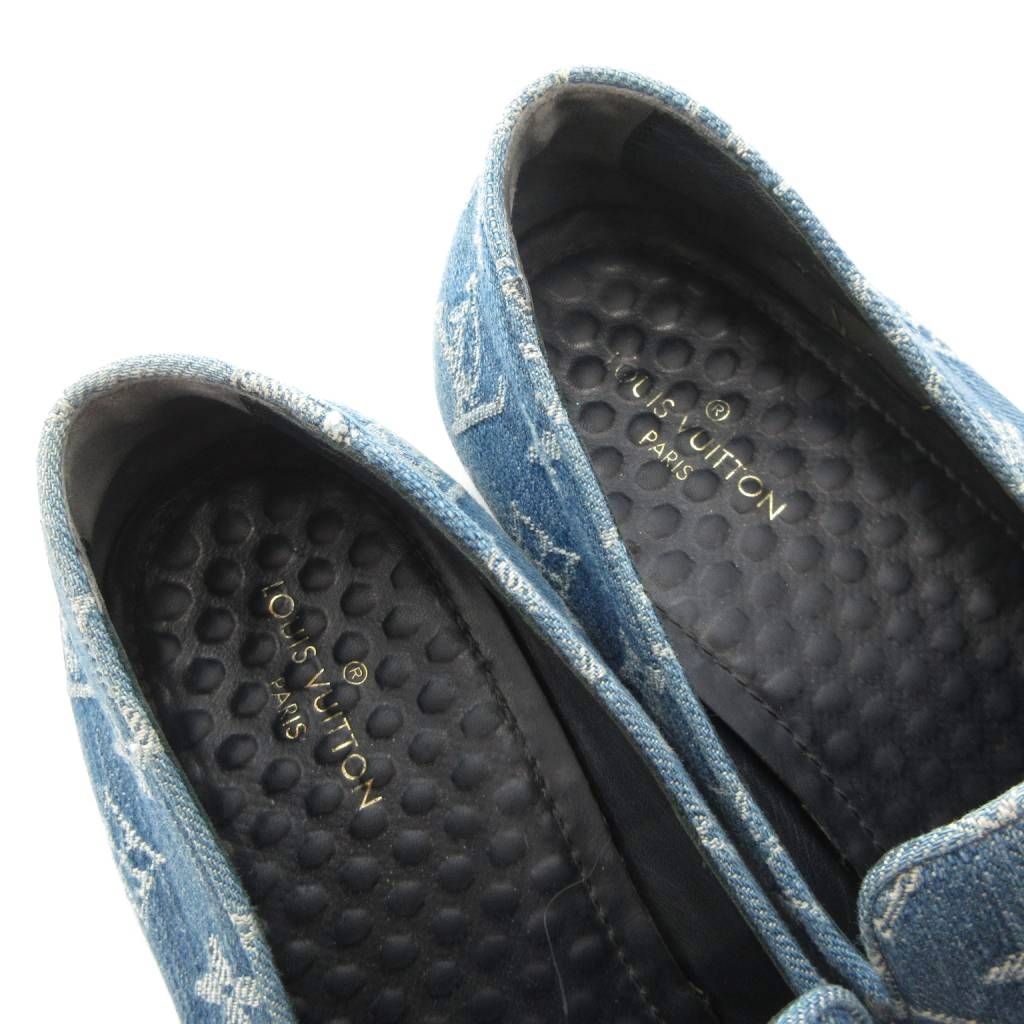  ルイヴィトン LOUIS VUITTON 18 SS LV クラブライン ホースビット ローファー モノグラム デニム ゴールド金具 6 5 M インディゴ JS MNK 2 その他 靴