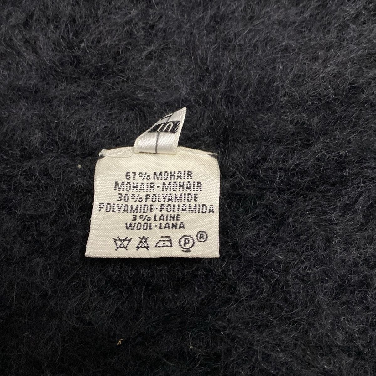  HERMES エルメス ストール ショール 黒 ウール ストール ショール 小物