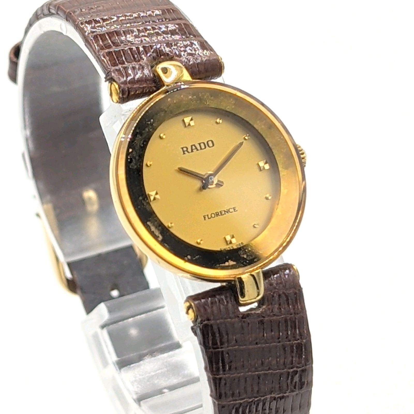 RADO FLORENCE 153.3678.2 Watch quartz Ladies Gold Round Y2K 00S
