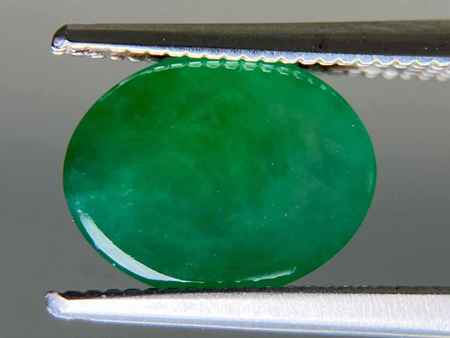 ひすい（ヒスイ 翡翠） 天然 2.426ct 宝石ソーティング付き 9.8㎜×7.6