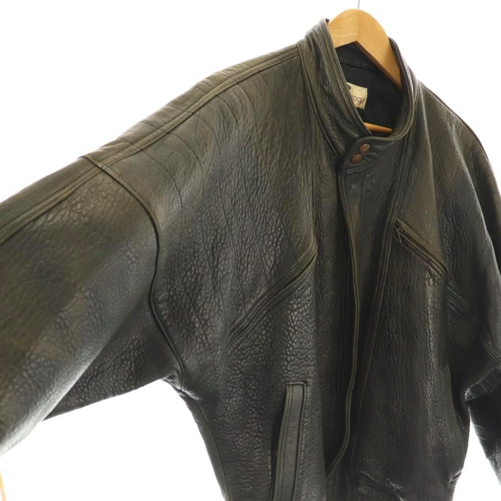 ニナリッチ NINA RICCI レザージャケット 革ジャン 型押し シープ