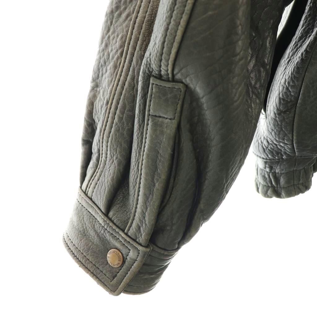 ニナリッチ NINA RICCI レザージャケット 革ジャン 型押し シープ