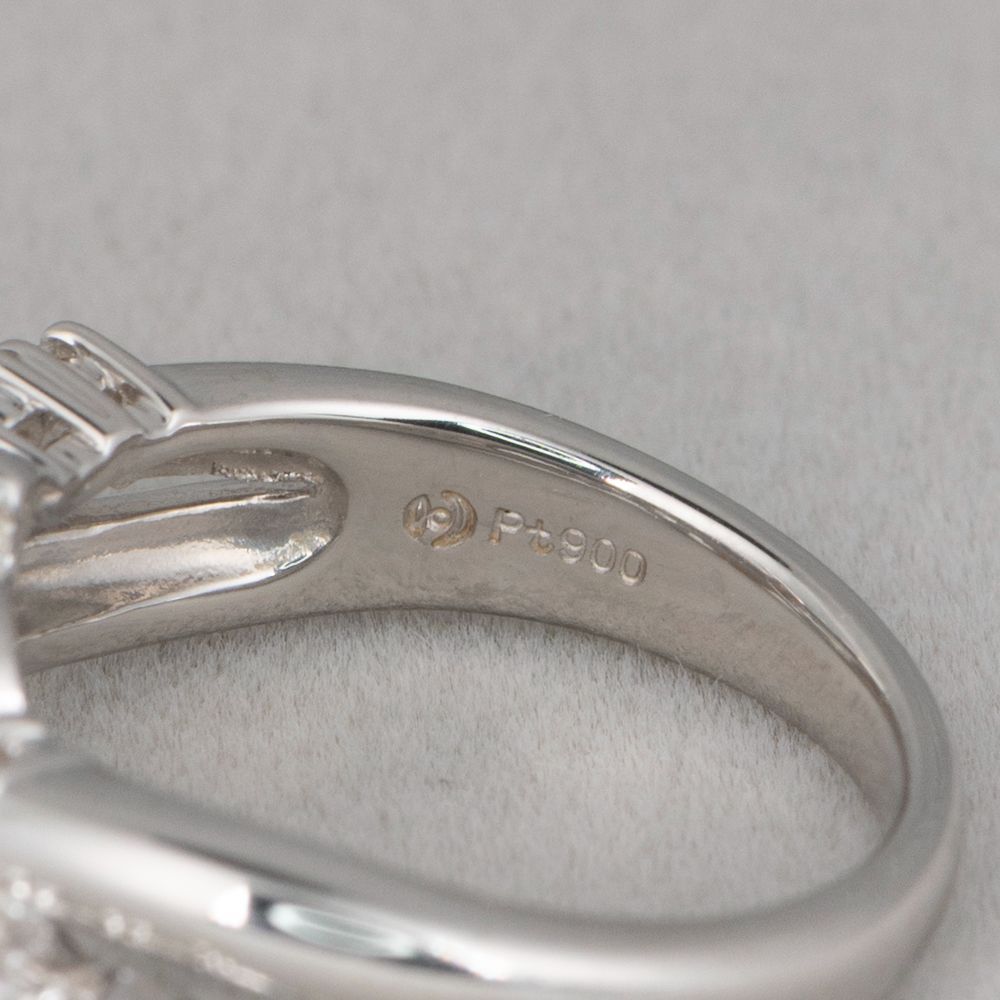 JW】田崎/TASAKI 高級 アコヤ真珠 9.2mm ダイヤ プラチナ リング 指輪