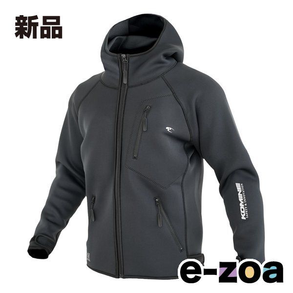 KOMINE コミネ ＪＫ ６３２ ＥＮＩＧＭＡ ＬＩＧＨＴ ＷＥＴＳＵＩＴ ＨＯＯＤＩＥ ブラック JK 632 BK L 2622379