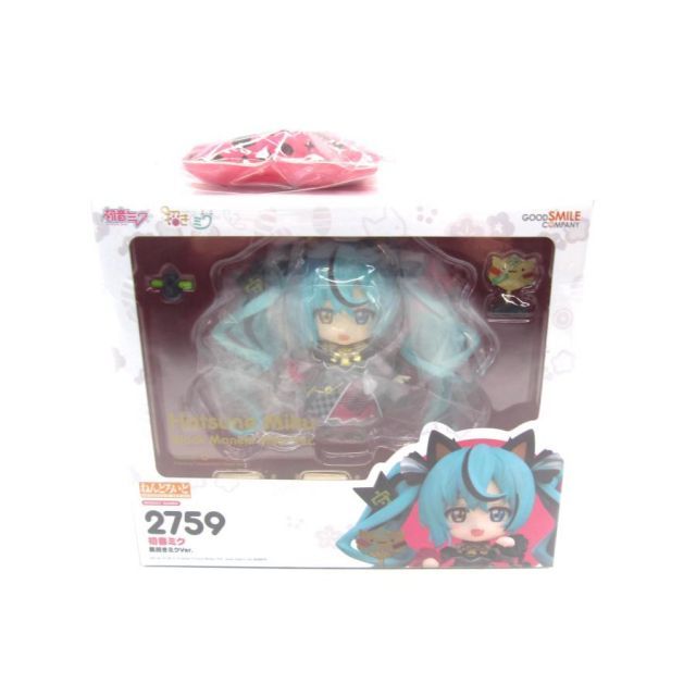 未開封 ねんどろいど 初音ミク 黒招きミクVer. 専用猫座布団つき