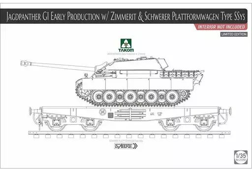 プラモデル 1 35 ドイツ重駆逐戦車 ヤークトパンター G Sd Kfz 173 前期型 w ツィンメリットコーティング ＆ 重平貨車 Ssysタイプ 版 2125 X
