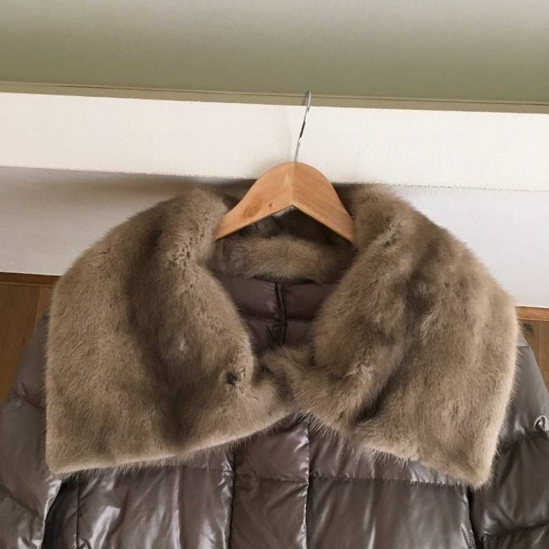 美品 マックスマーラ Max Mara ミンクMINK ファー付き クロコダイル