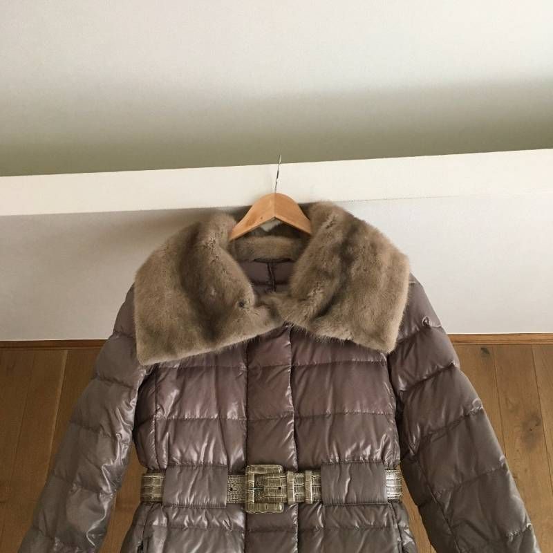 美品 マックスマーラ Max Mara ミンクMINK ファー付き クロコダイル