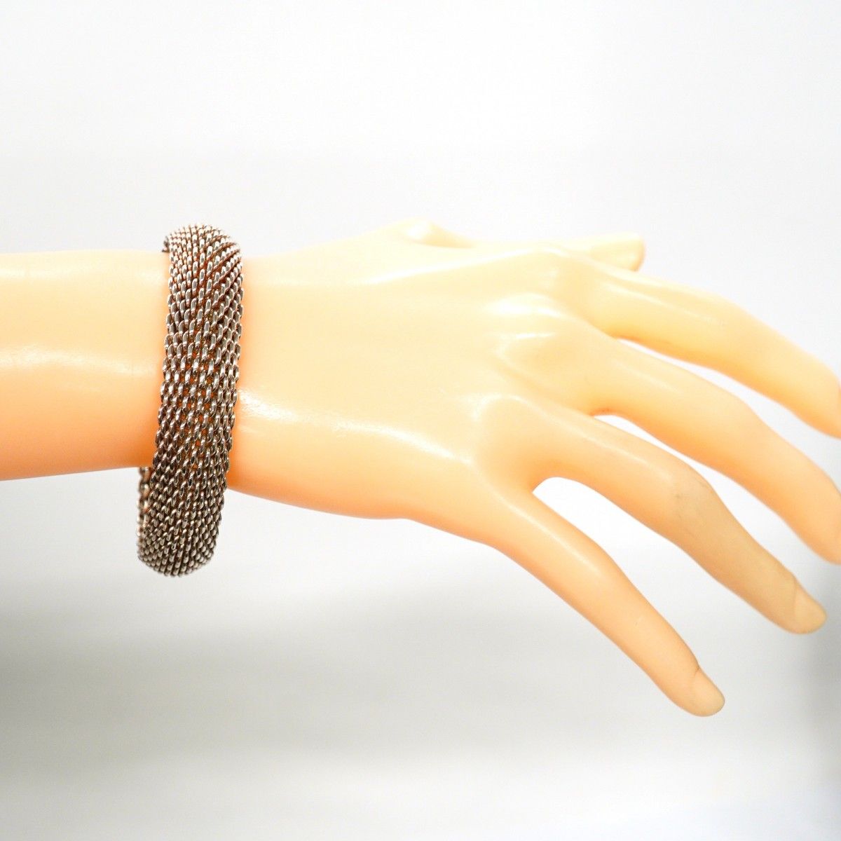 5job0515】ティファニー バングル サマセット/メッシュ シルバー925