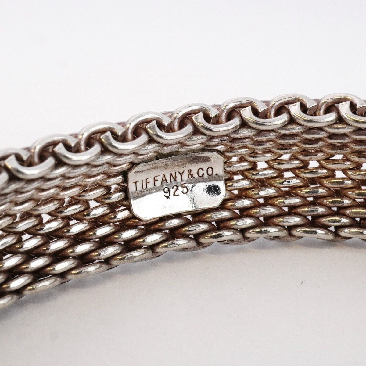 5job0515】ティファニー バングル サマセット/メッシュ シルバー925