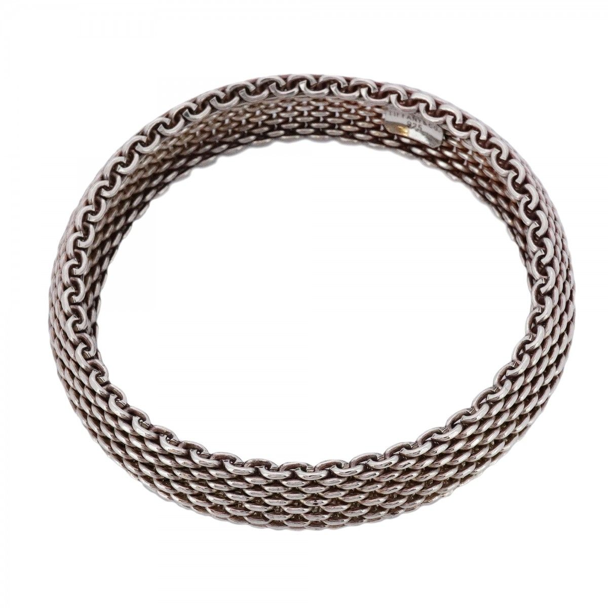 5job0515】ティファニー バングル サマセット/メッシュ シルバー925