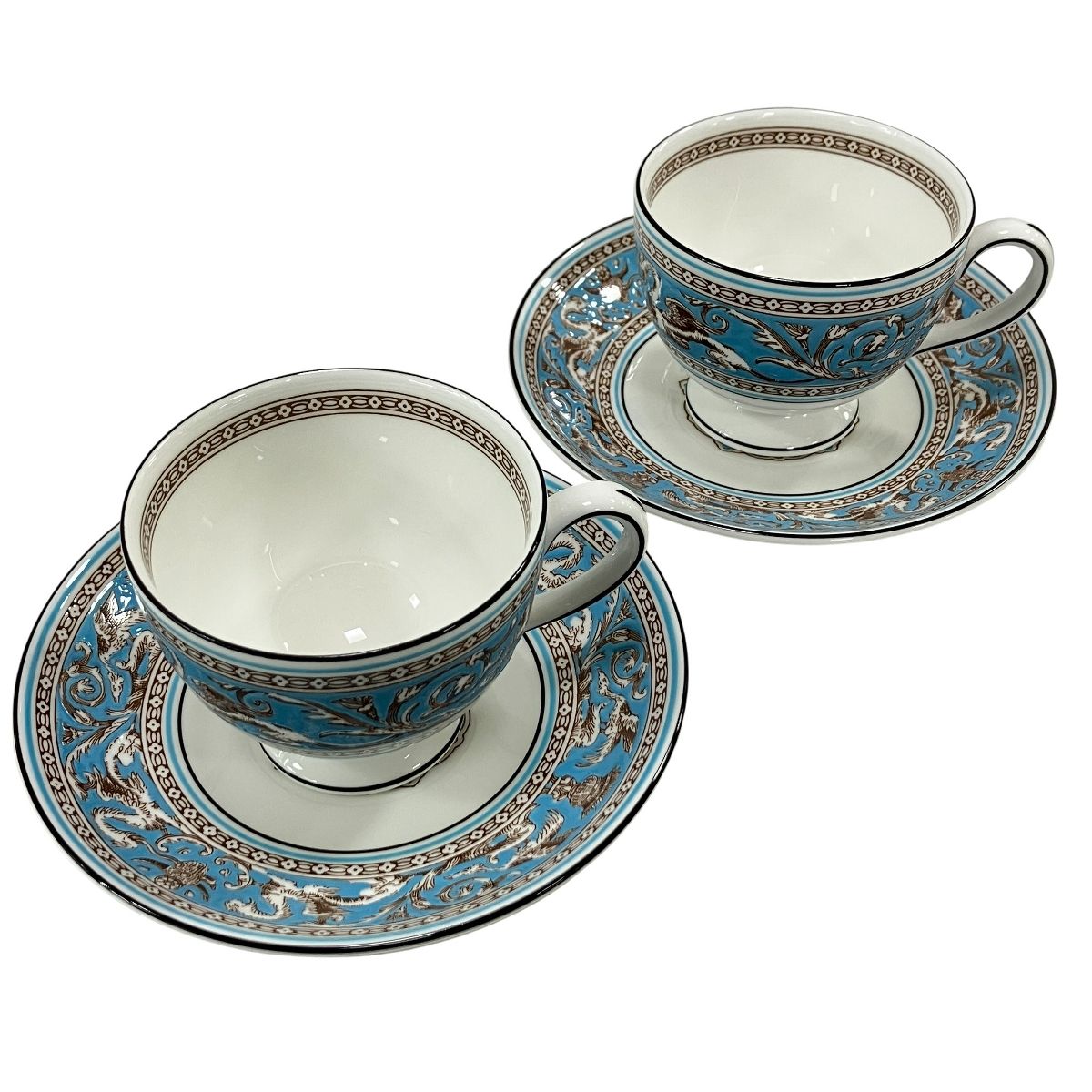 ターコイズ カップ-ソーサー 2客セット ウェッジウッド 食器