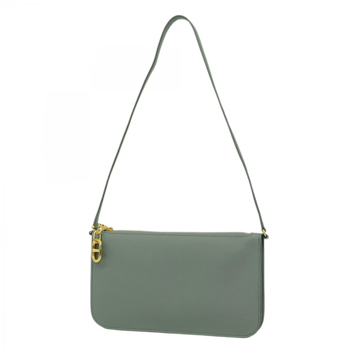 5 oe 5367 h エルメス ポーチ ジップアンゴ― トゥーゴー シェ―ヌダンクル エバー ヴェールアマンド ゴールド金具 K刻印 レディース