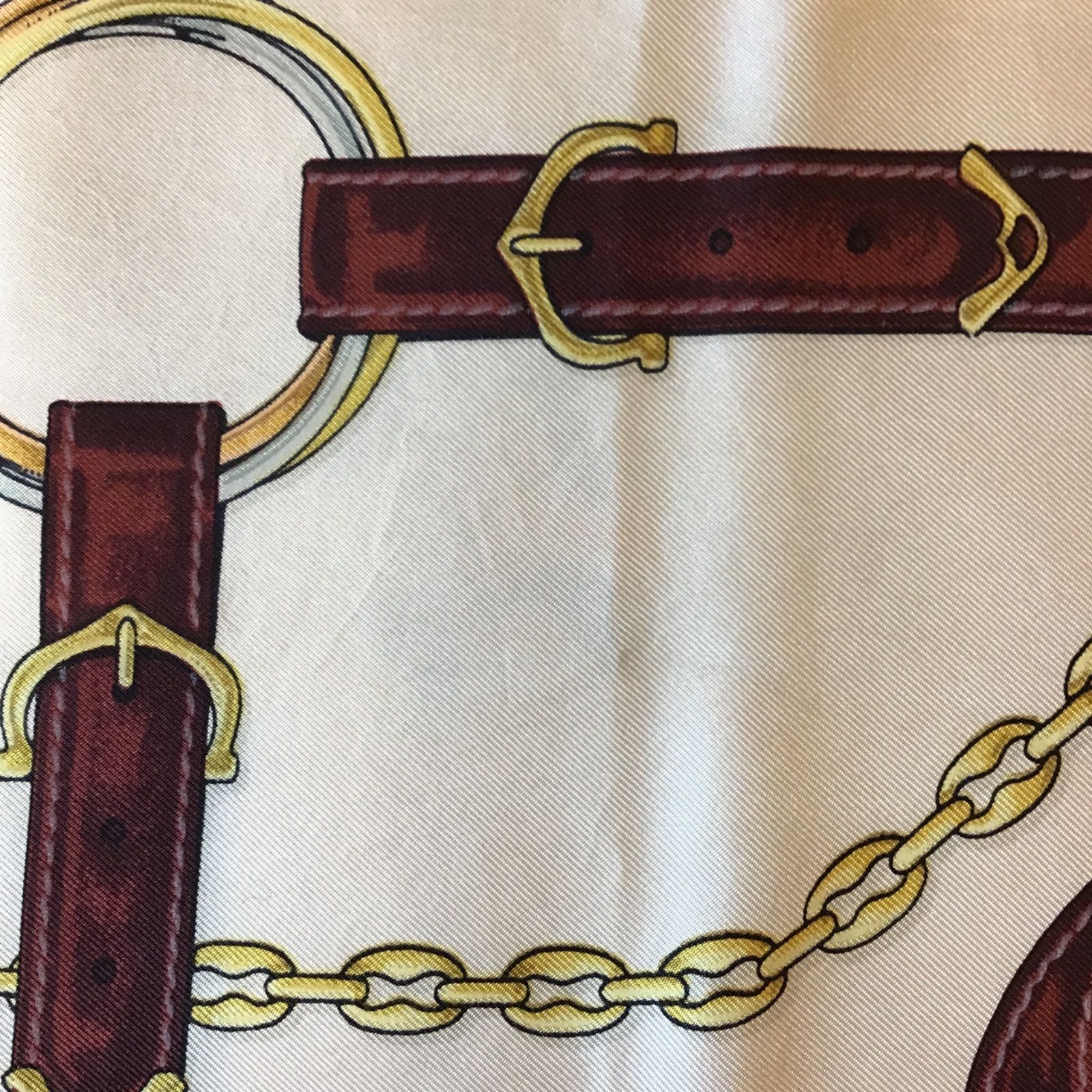 カルティエ スカーフ mast de Cartier シルク チェーン ベルト 大判