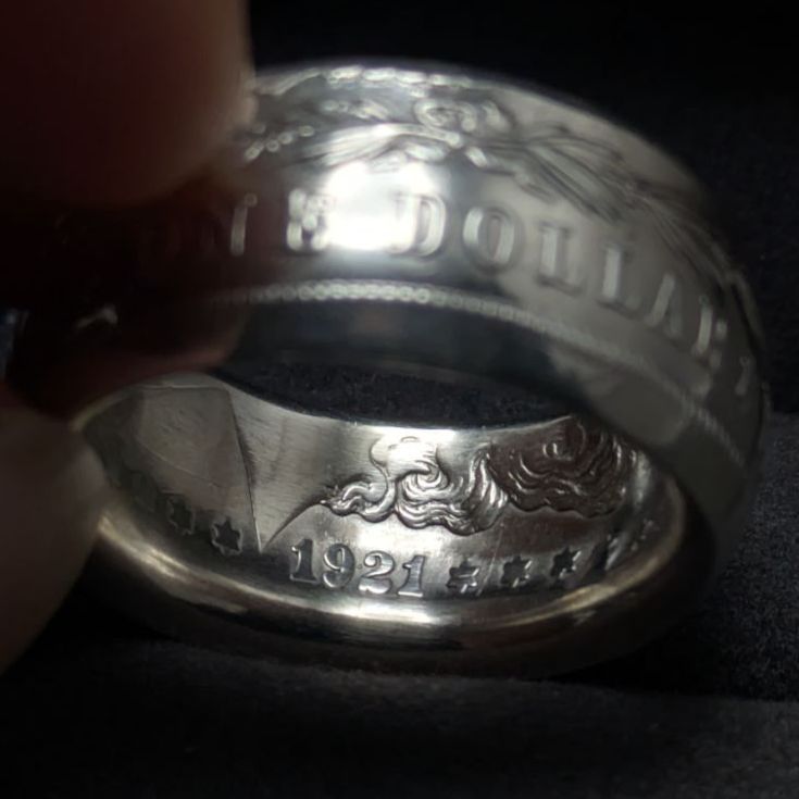 1921年 USA 1ドル銀貨 コインリング 25.5号 20.5g アメリカ モルガン