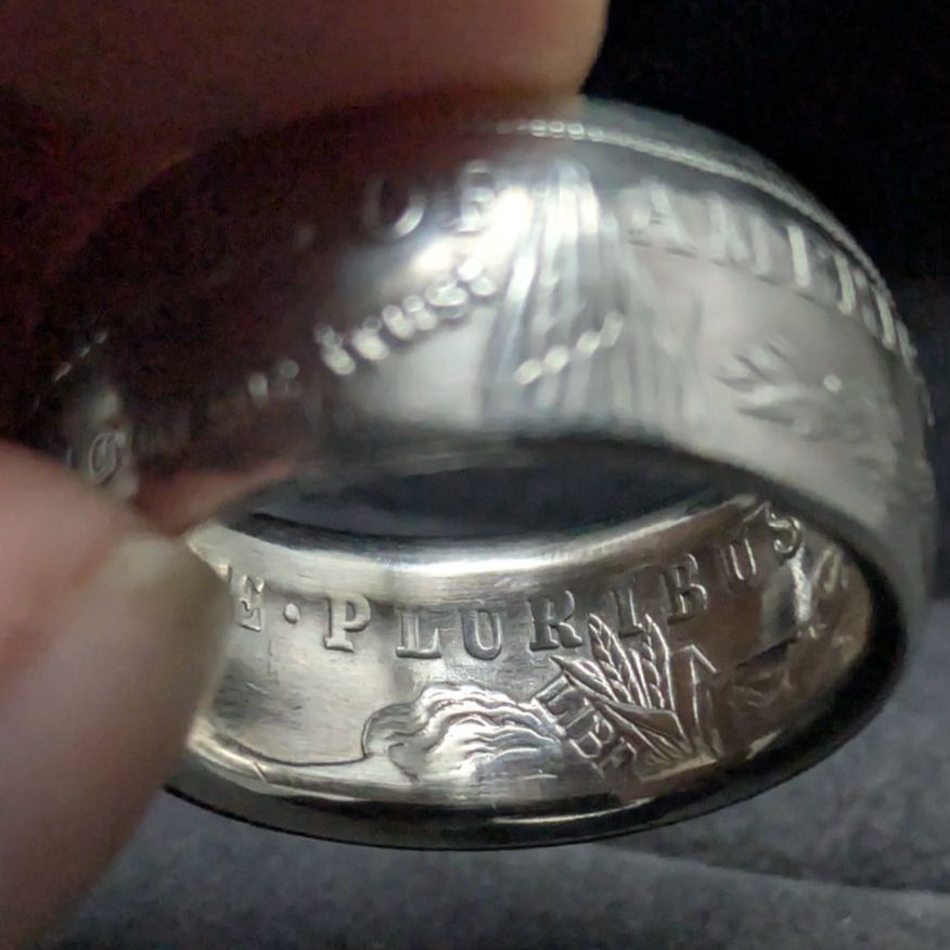 1921年 USA 1ドル銀貨 コインリング 25.5号 20.5g アメリカ モルガン