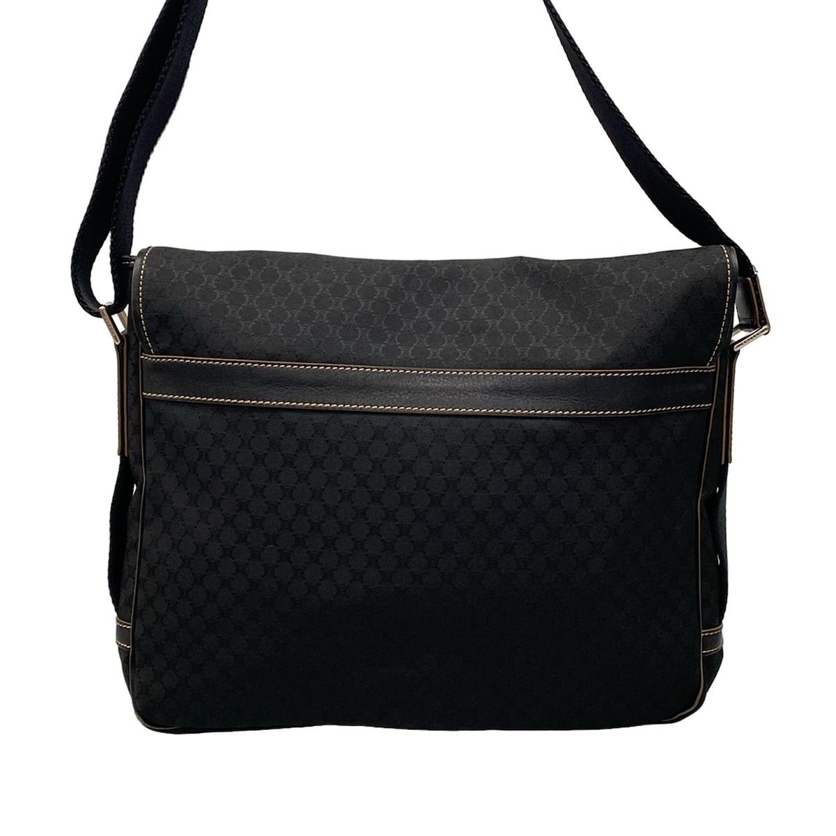 CELINE(セリーヌ) ショルダーバッグ マカダム柄 黒 レザー - メルカリ