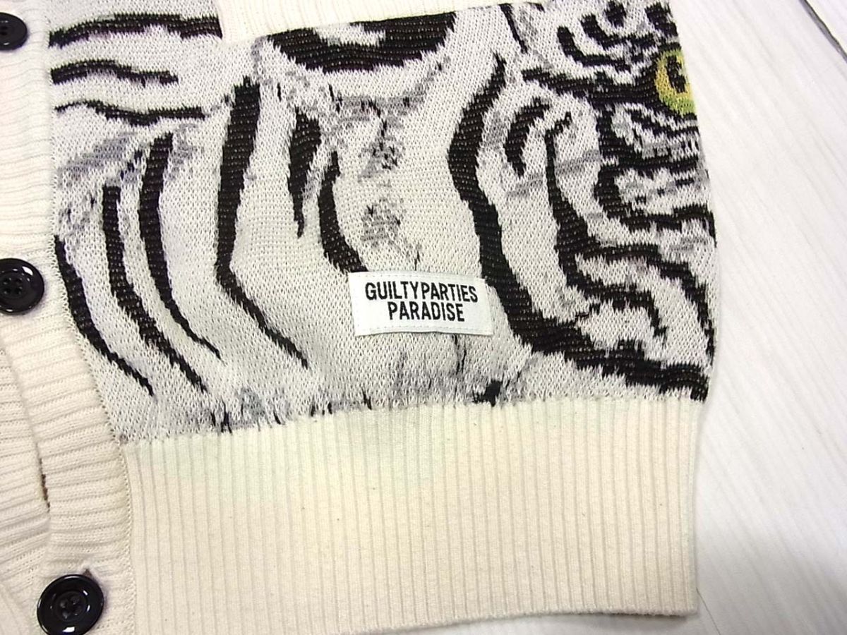 ◇WACKO MARIA×TIM LEHI ニットジャガード カーディガン 虎柄 日本製