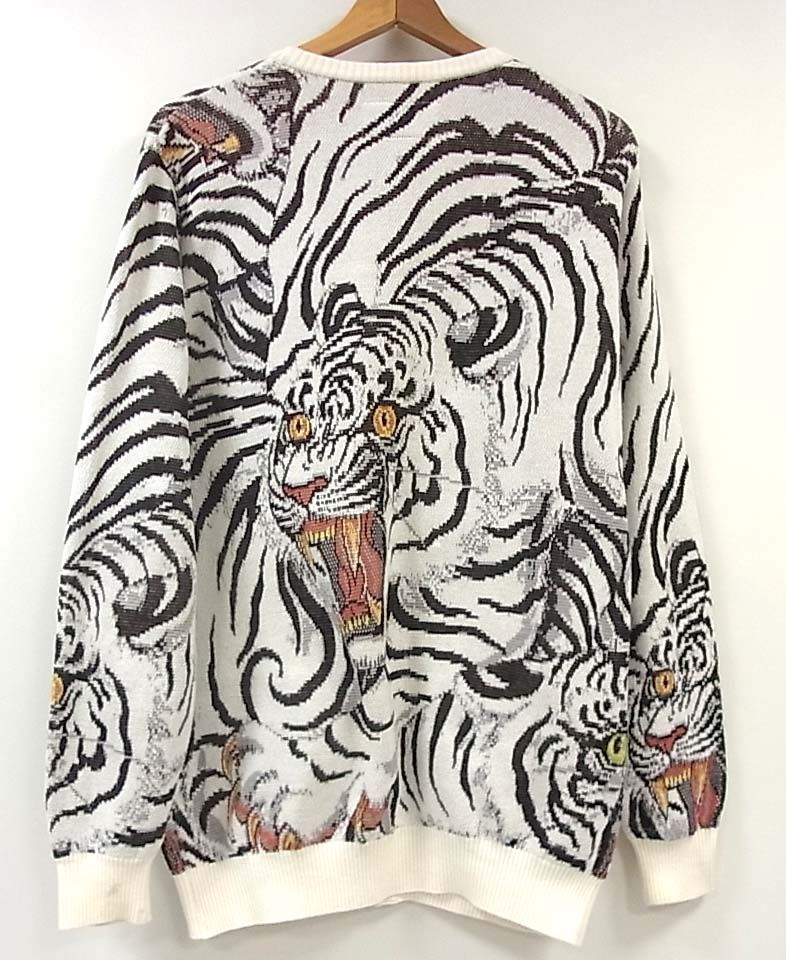 ◇WACKO MARIA×TIM LEHI ニットジャガード カーディガン 虎柄 日本製