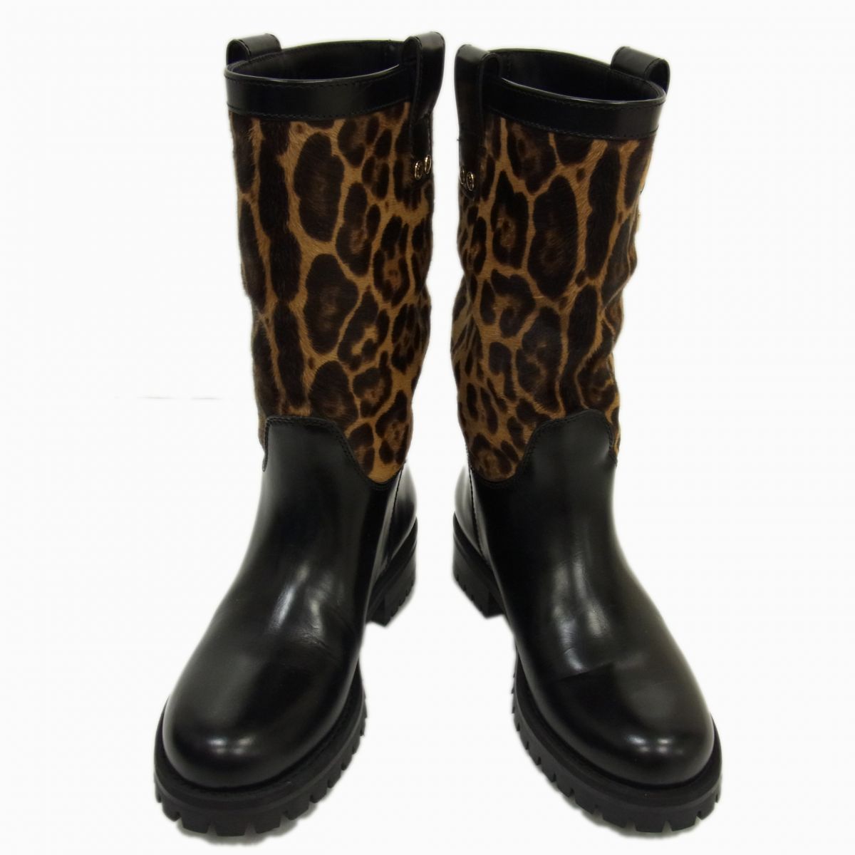 未使用 定価110,000円◇DOLCE&GABBANA ハラコレオパード レザーロング