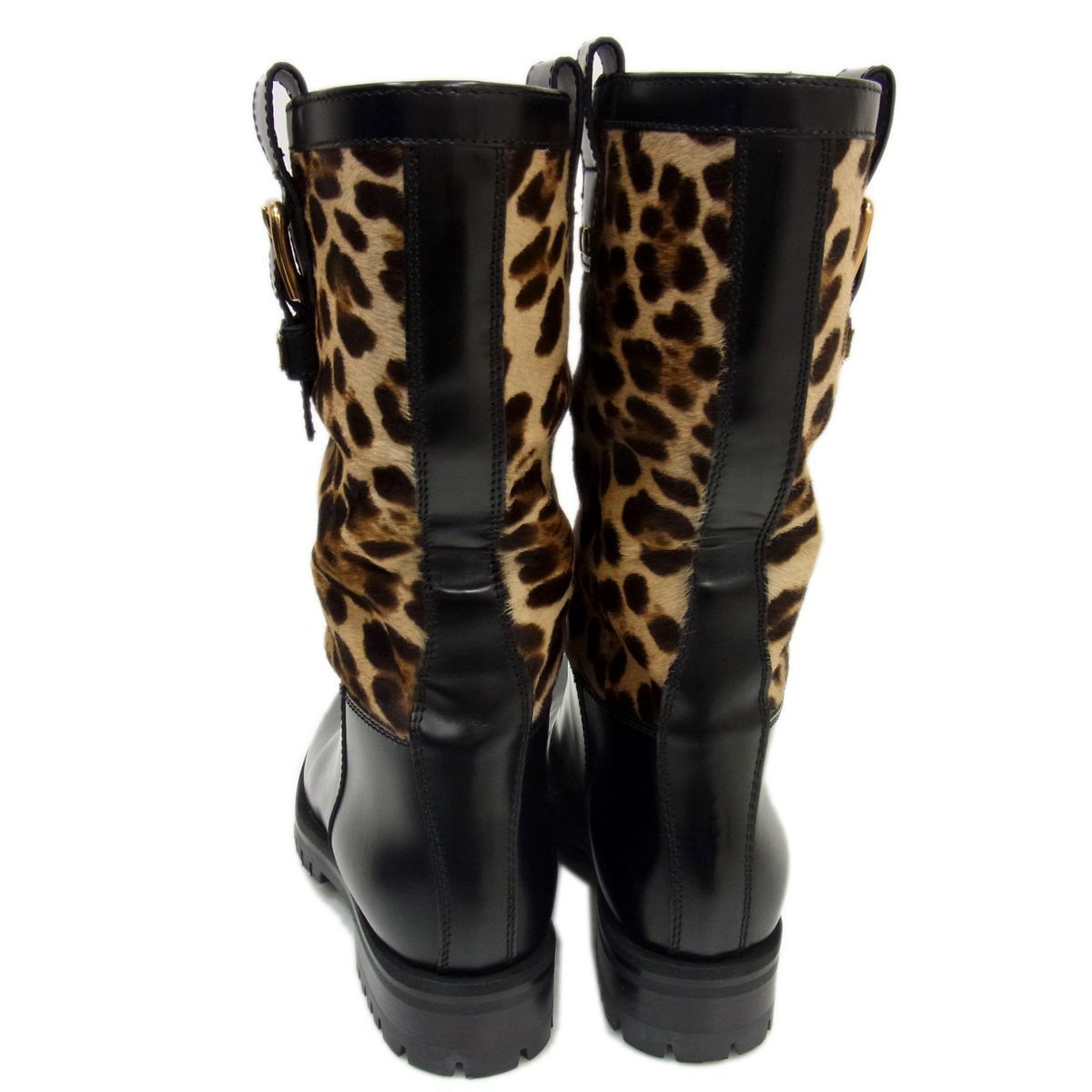 未使用 定価110,000円◇DOLCE&GABBANA ハラコレオパード レザーロング