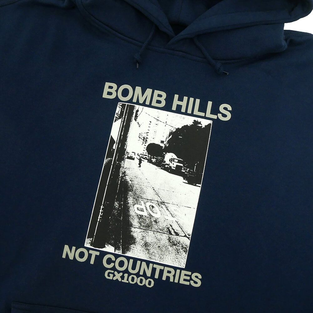 GX1000 HOOD ジーエックス1000 パーカー BOMB HILLS NOT COUNTRIES