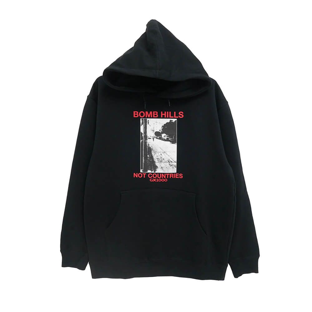 GX1000 HOOD ジーエックス1000 パーカー BOMB HILLS NOT COUNTRIES