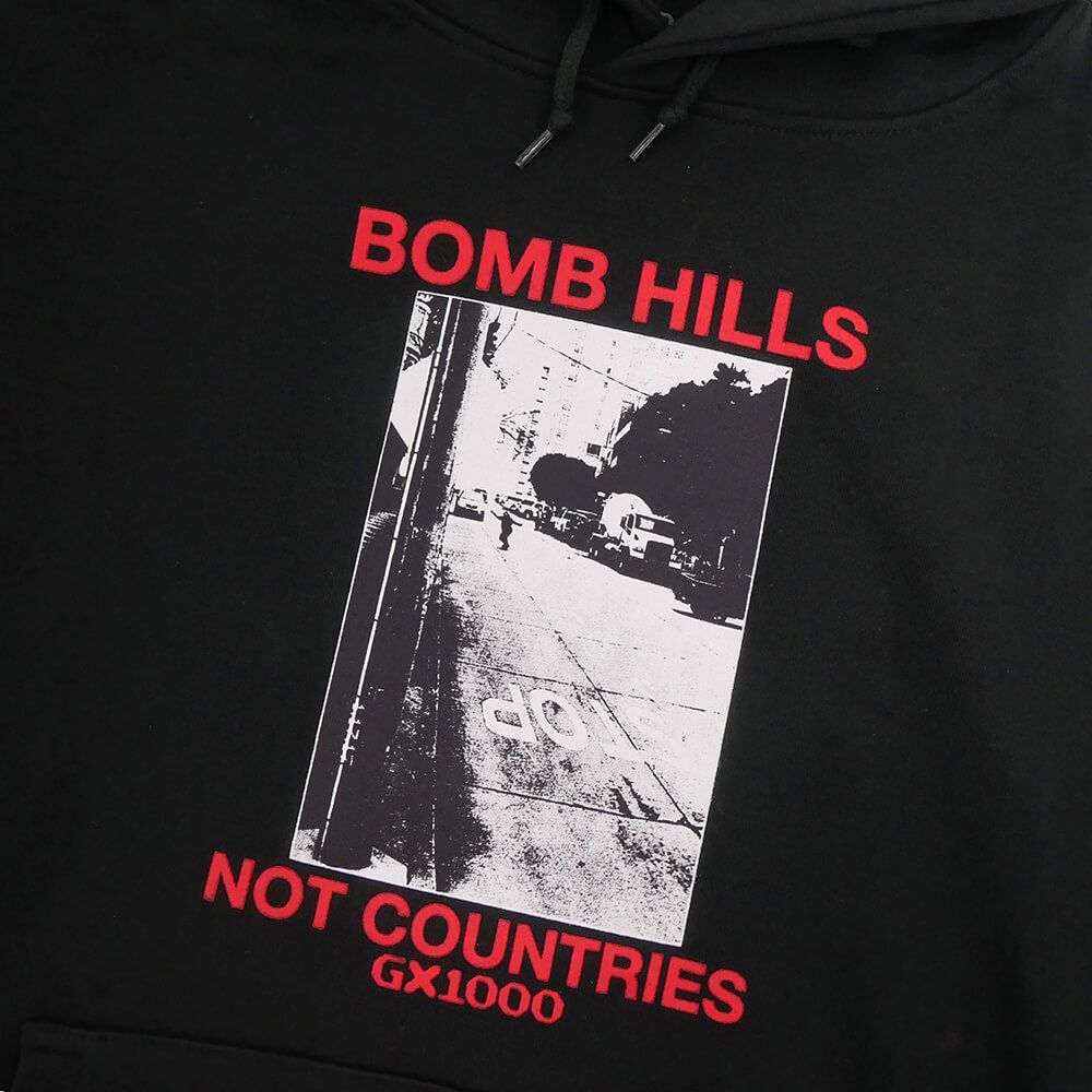 GX1000 HOOD ジーエックス1000 パーカー BOMB HILLS NOT COUNTRIES