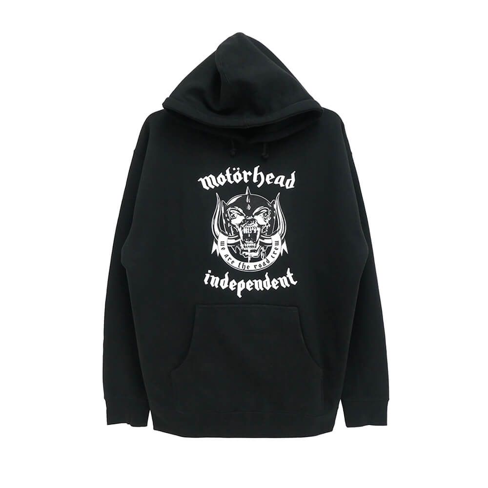 INDEPENDENT HOOD インディペンデント パーカー MOTORHEAD WARPIG BLACK スケートボード スケボー