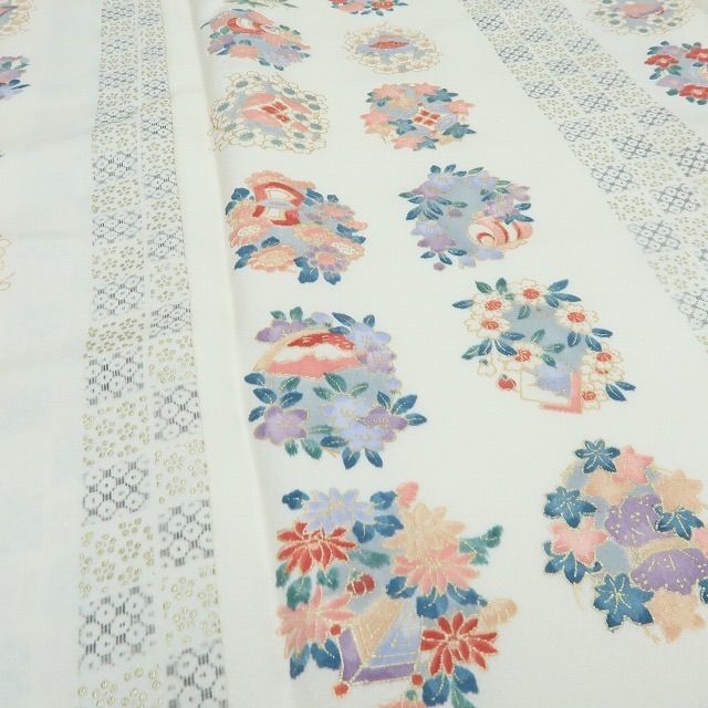 六花-RIKKA- 美品 正絹 桜 梅 橘 宝尽くし小紋 着物 A4066 - メルカリ