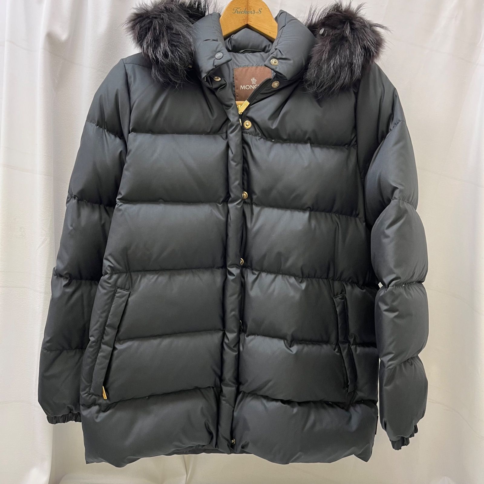 中古モンクレール MONCLER 茶タグ ダウンジャケット フード付き 