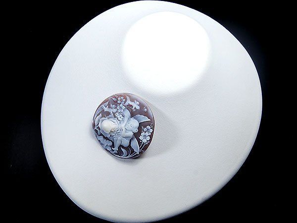 ジュエリー極】アントニオ・コート作 夢見るフェアリー シェルカメオ