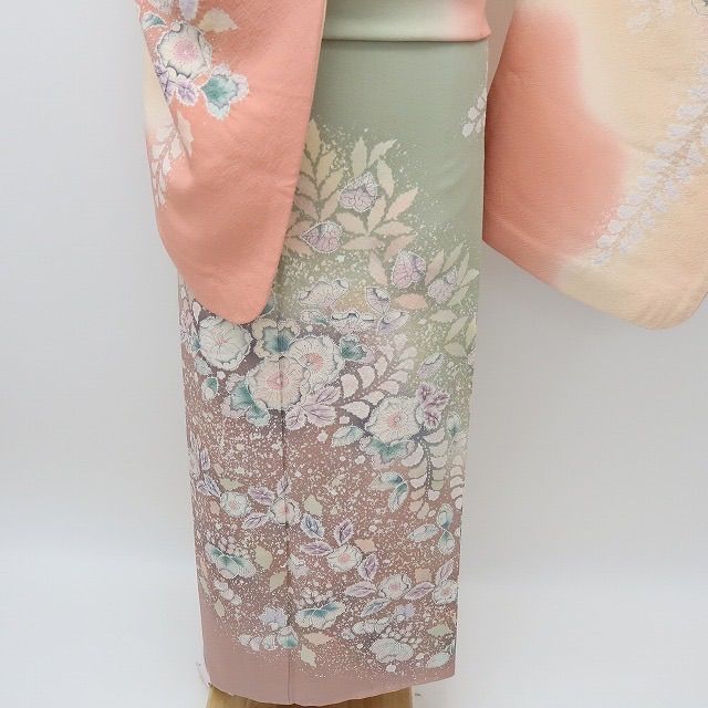 六花-RIKKA- 美品 正絹 翠山工房 桐屋の辻が花 訪問着 着物 A4067