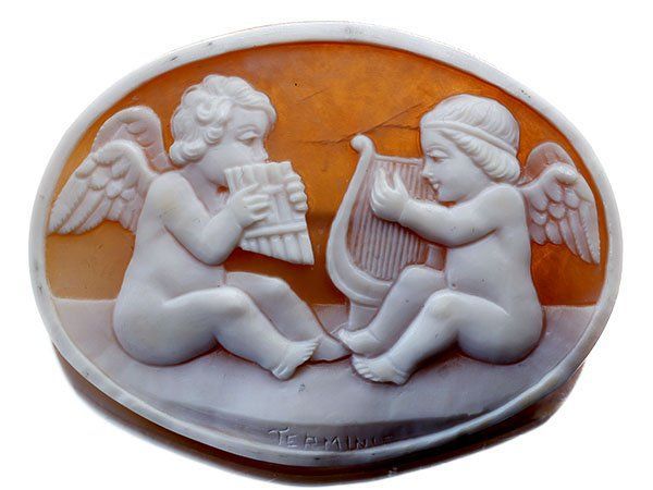 Shimoe]最落無し！1円～4ピースセット 訳ありシェルカメオルース 作家物