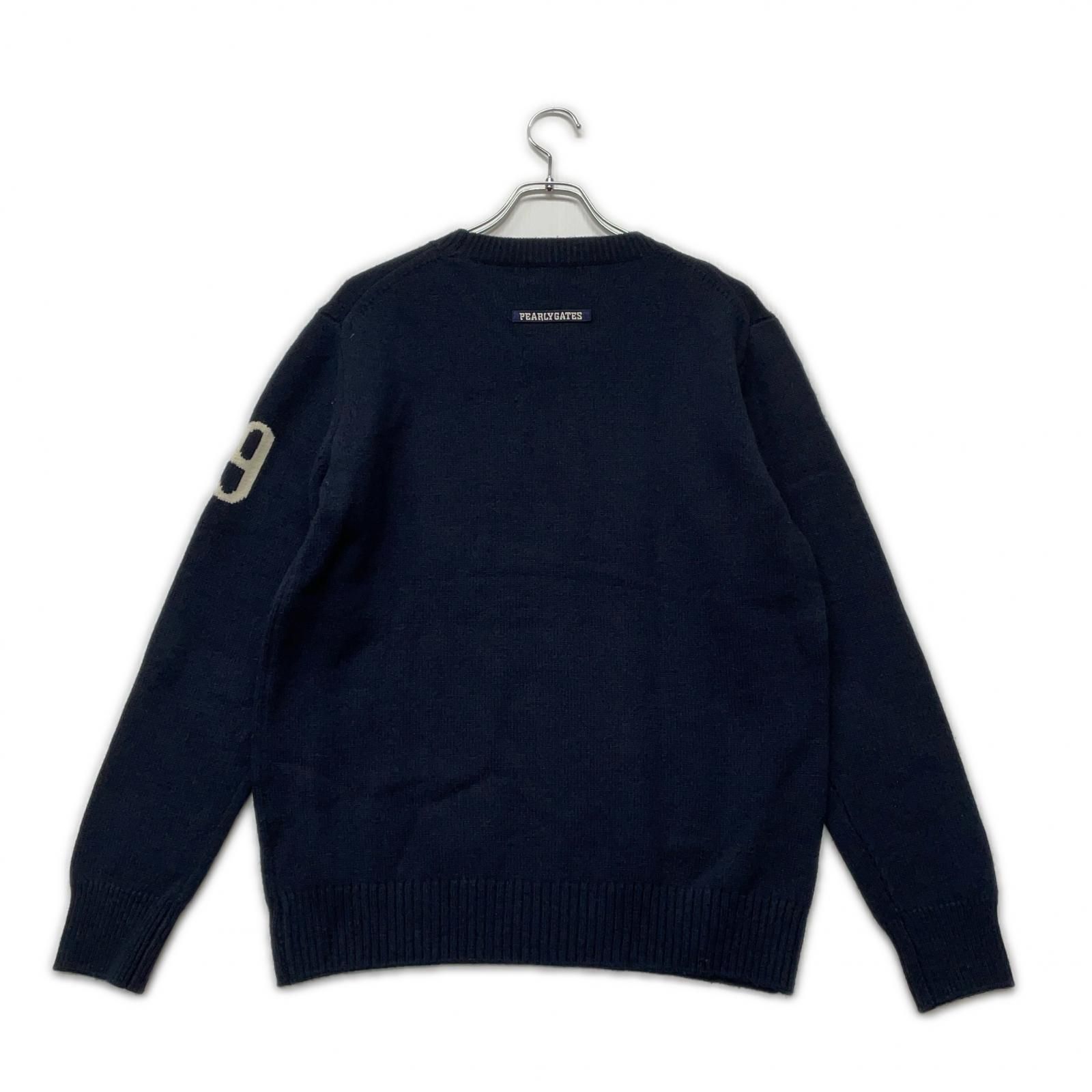 PEARLY GATES メンズニットセーター サイズ5 メンズ パーリーゲイツ PEARLY GATES セーター 5(L) 紺 長袖 クルー