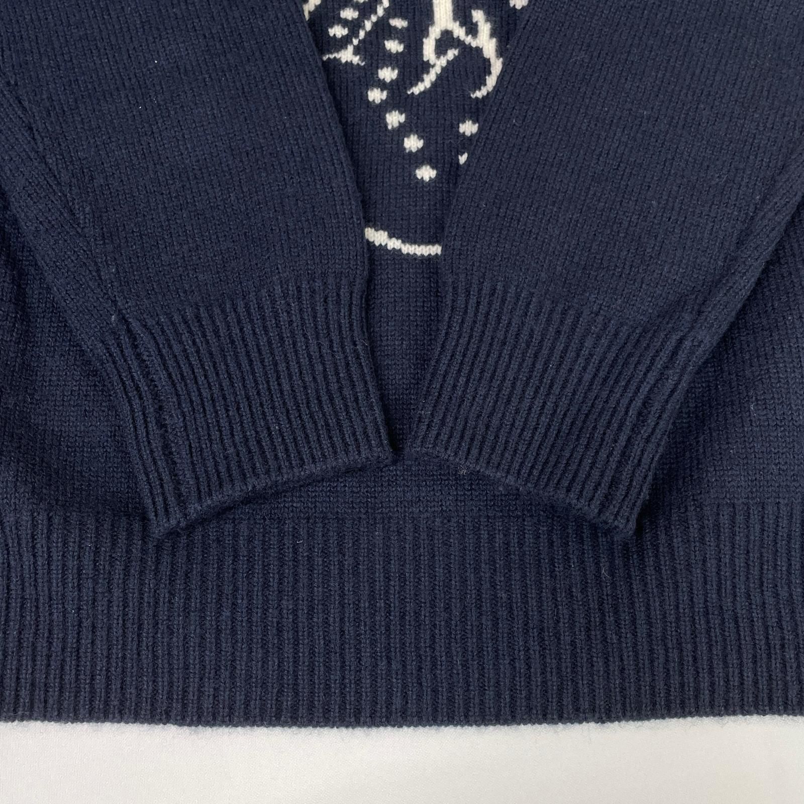 メンズ パーリーゲイツ PEARLY GATES セーター 5(L) 紺 長袖 クルー