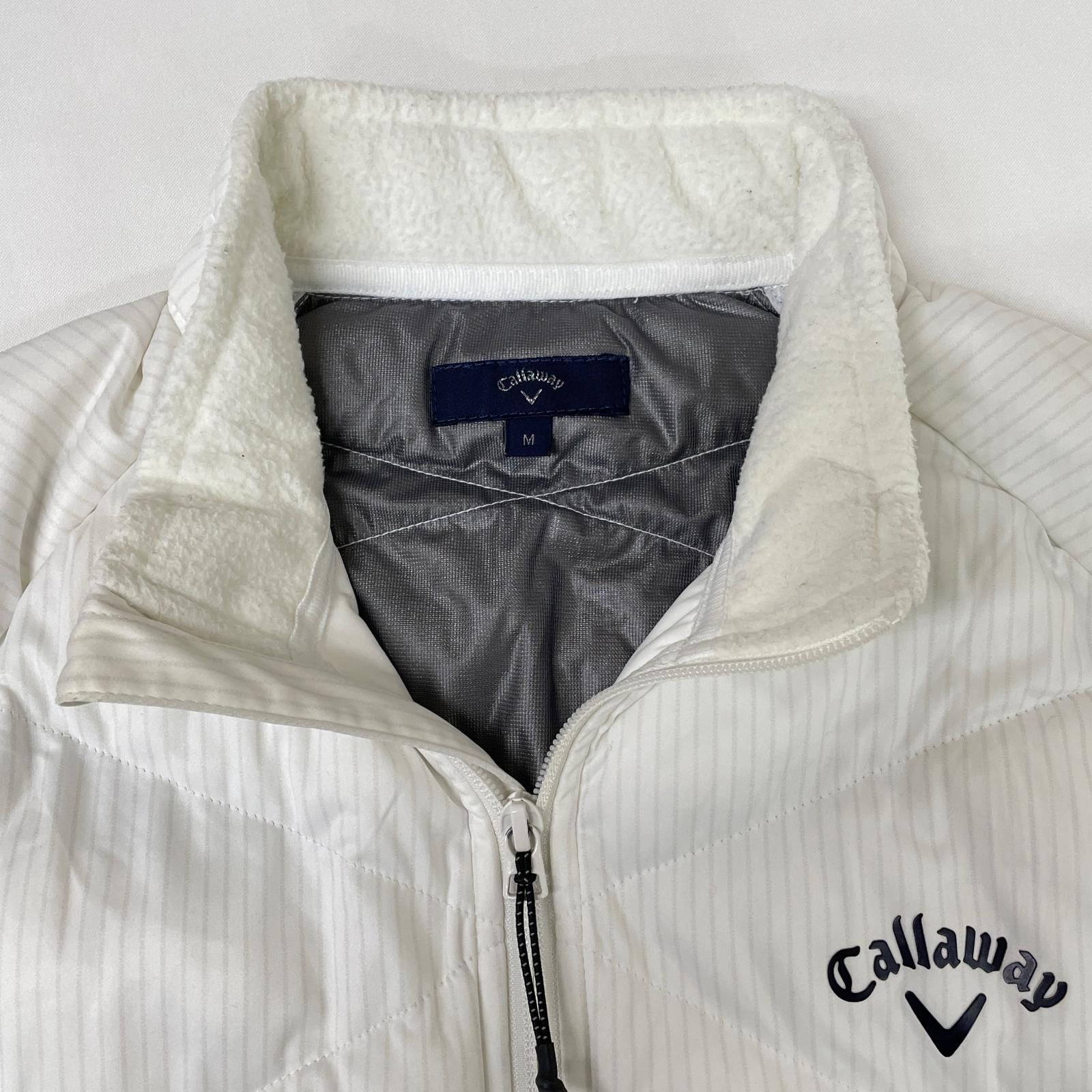 メンズ キャロウェイ Callaway ベスト M 白 ホワイト ダブルジップ